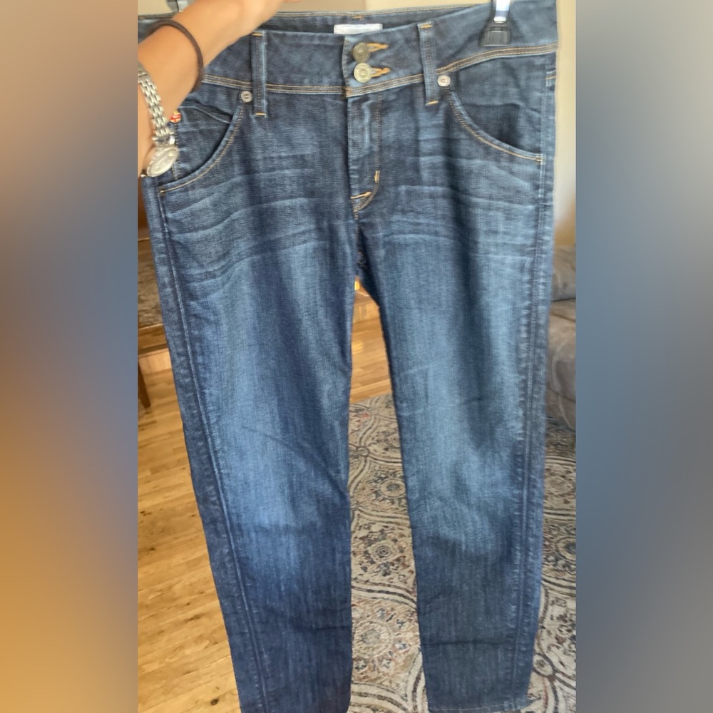 Hudson Collin Flap Skinny Dark Wash Low Rise Size  28 - Picture 10 of 11